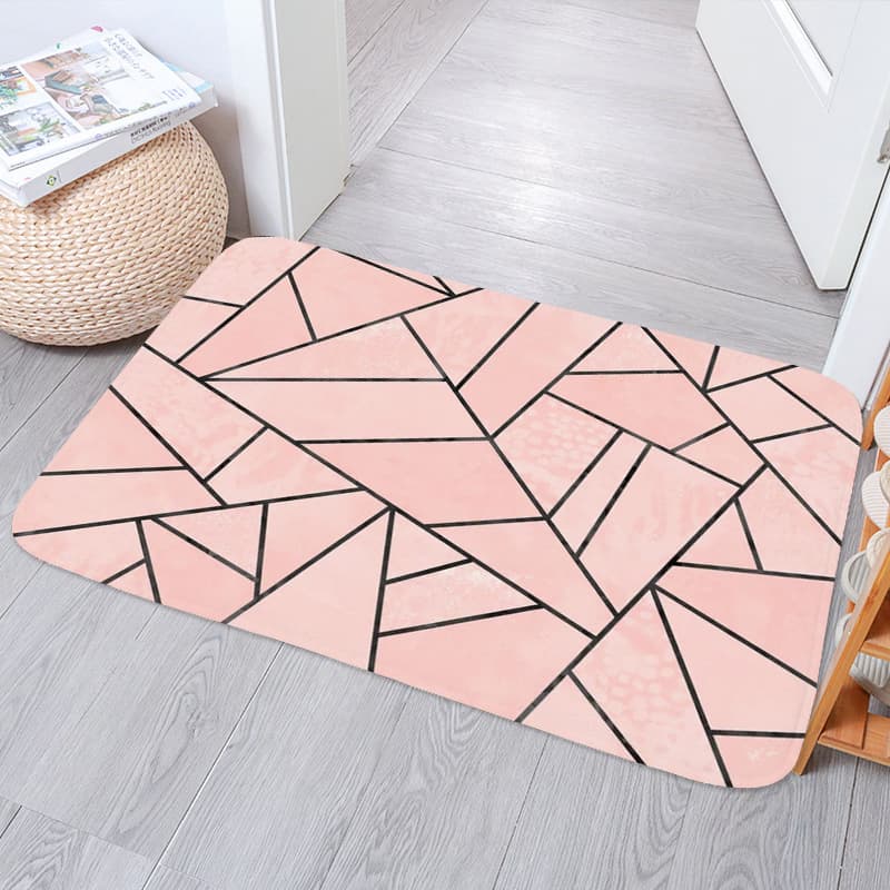 Paillasson graphique rose