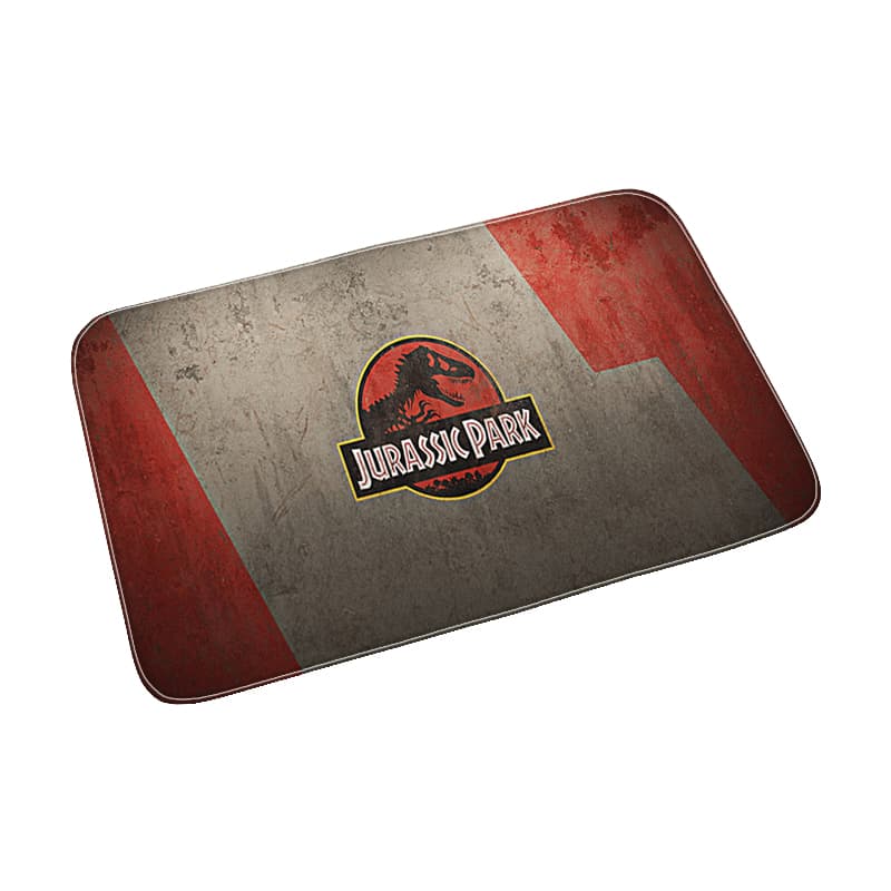 Paillasson Jurassic Park beige et rouge - L