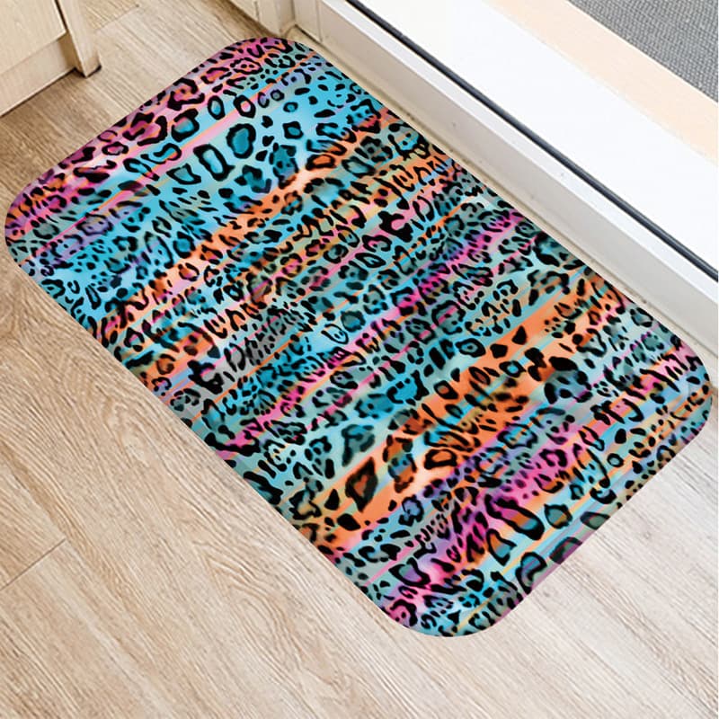 Paillasson léopard multicolore