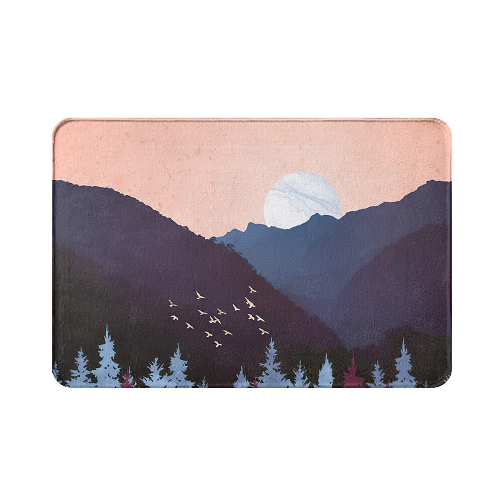 Paillasson montagne levé de lune