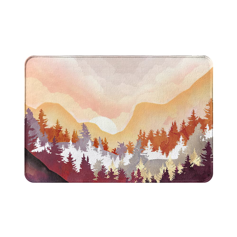 Paillasson montagne levé du soleil