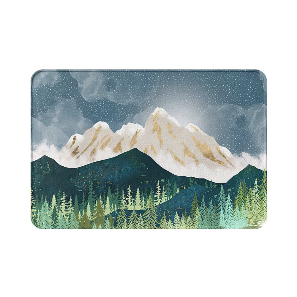 Paillasson montagne sous un ciel étoilé