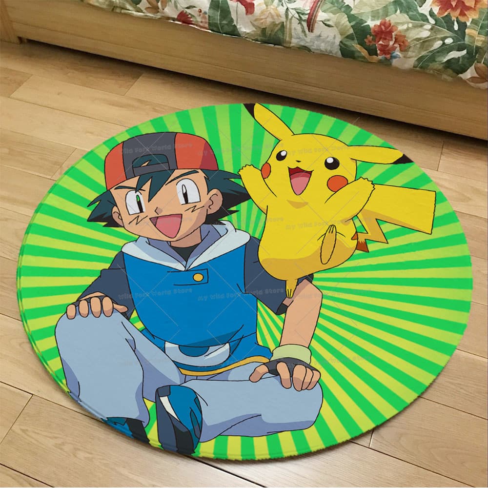 Paillasson Pokémon Sacha et Pikachu - M