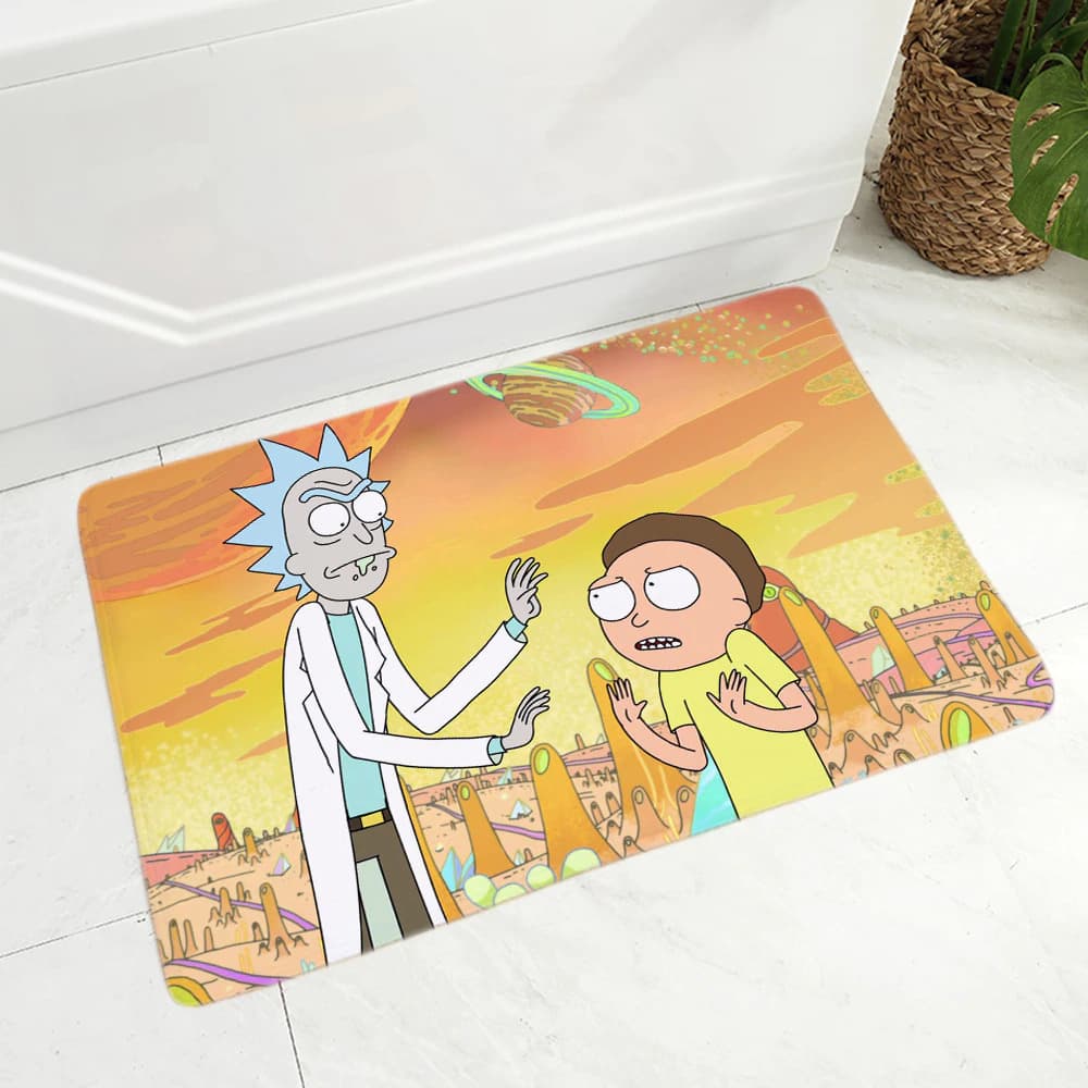 Paillasson Rick et Morty apeurés