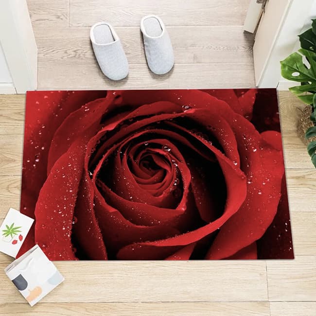 Paillasson d'intérieur rose rouge