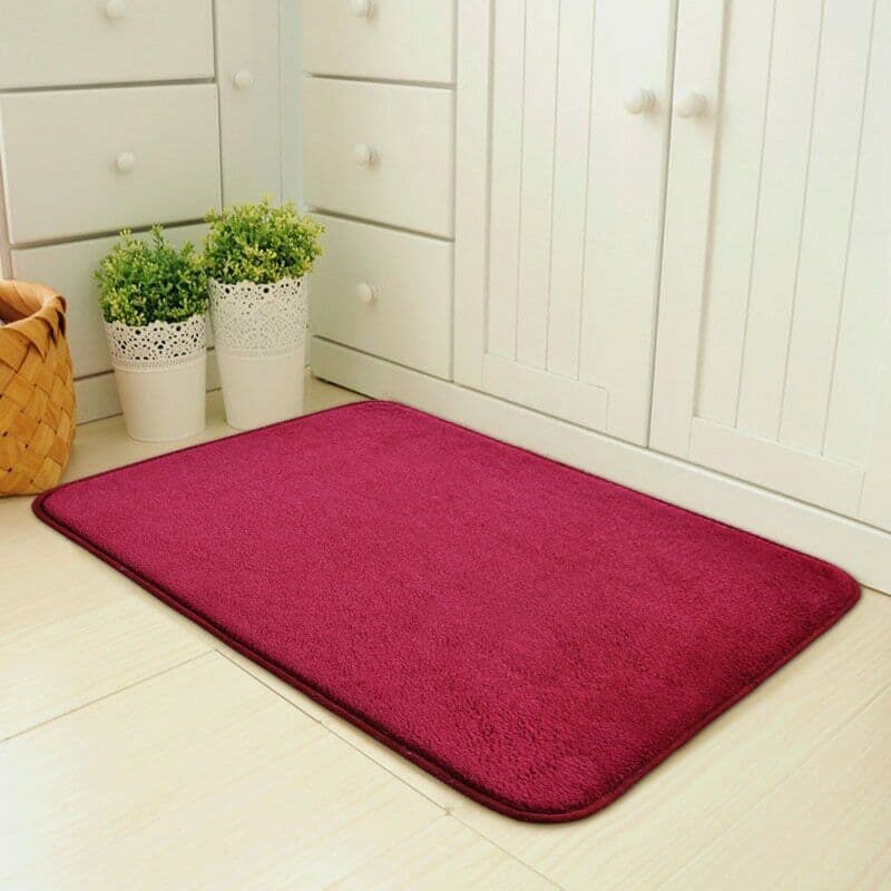 Paillasson rouge uni molleton