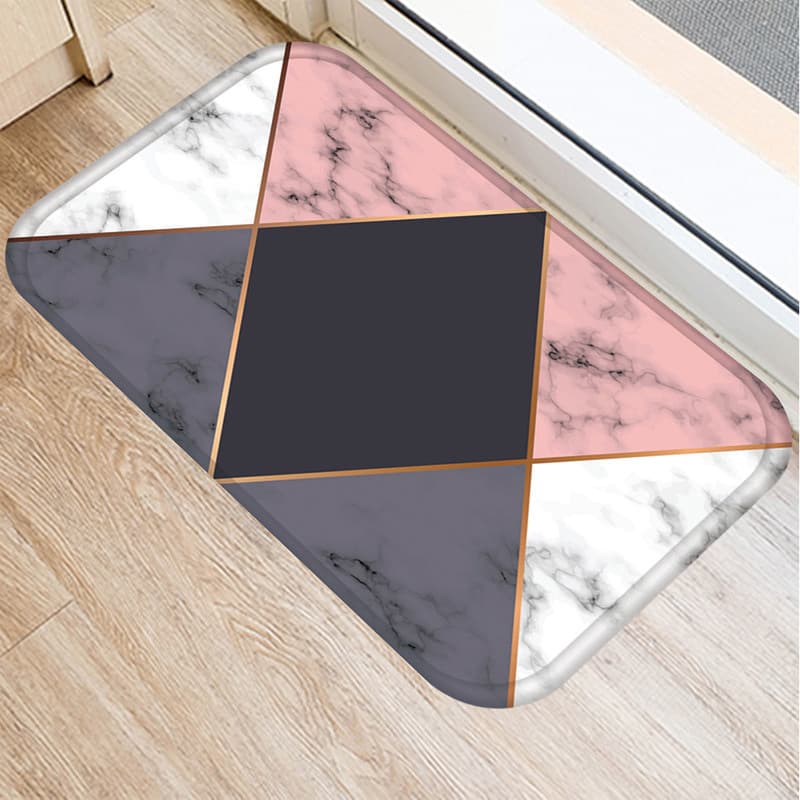 Paillasson scandinave gris et rose