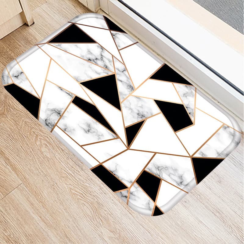 Paillasson scandinave noir et blanc