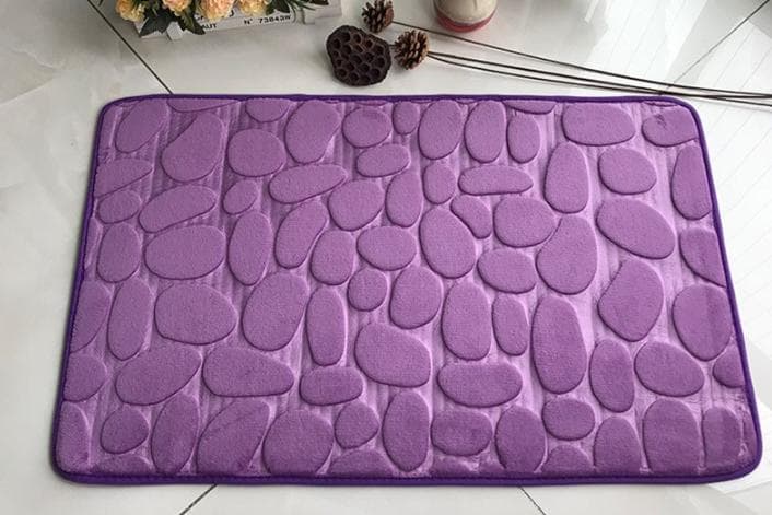 Paillasson violet à pavé antidérapant - Violet - 50x80 cm