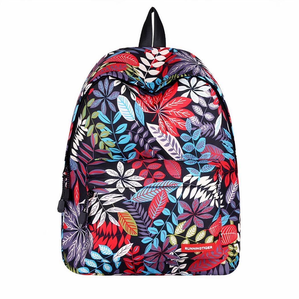 Sac à dos à motifs tropicaux - rouge