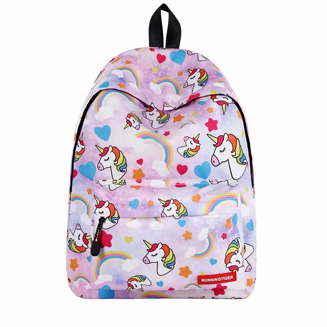 Sac à dos licornes et arcs-en-ciel - blanc