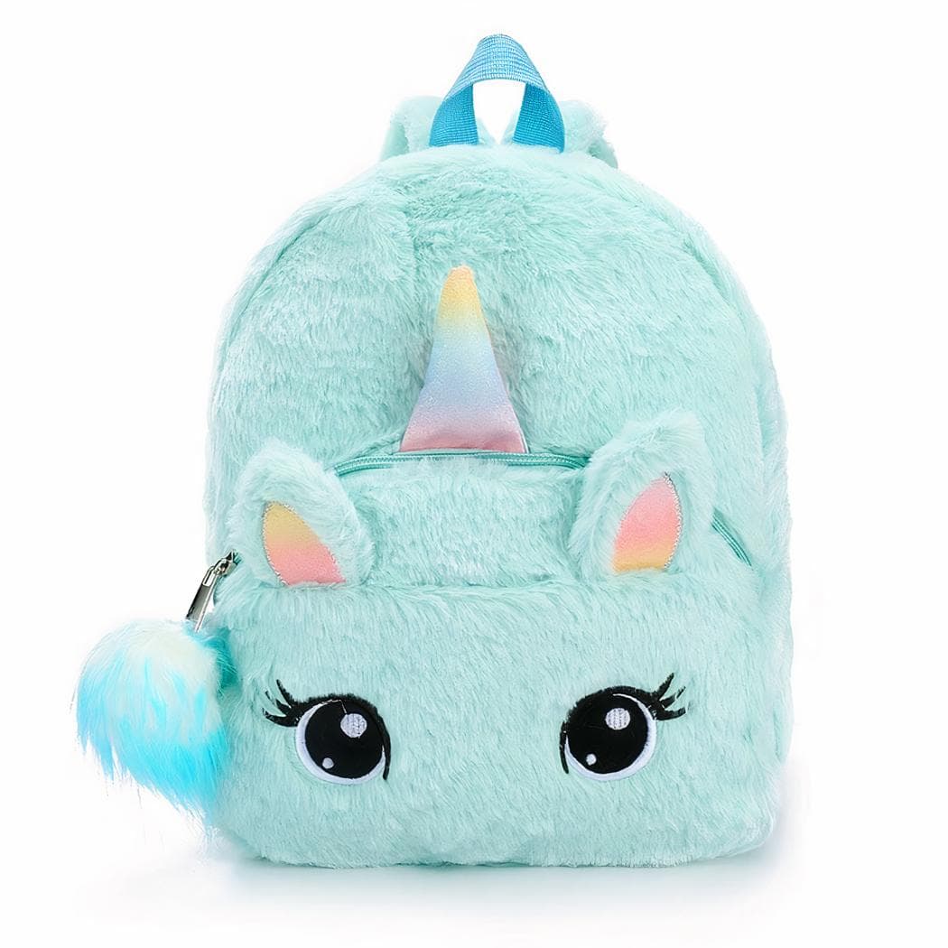 Sac à dos doux avec design de licorne - vert