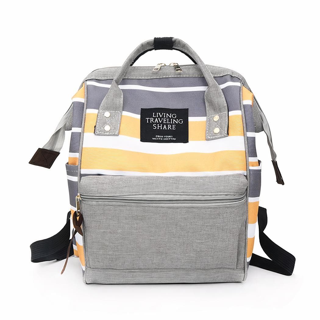 Sac à dos randonnée femme à rayures - jaune,s