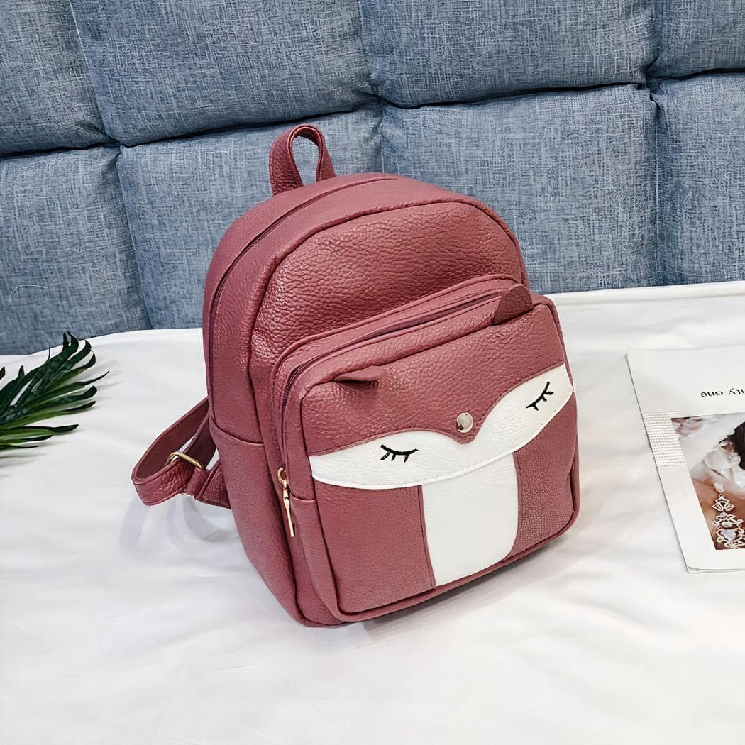 Sac à dos en similicuir renard - marron