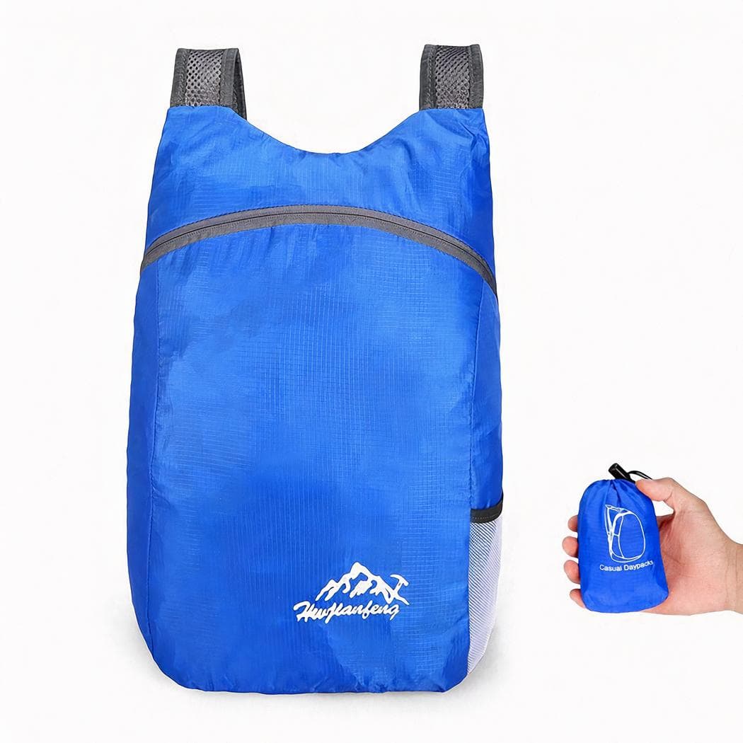 Sac à dos étanche de randonnée pliable - bleu