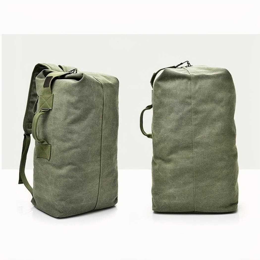 Sac à dos de randonnée en toile - vert,l