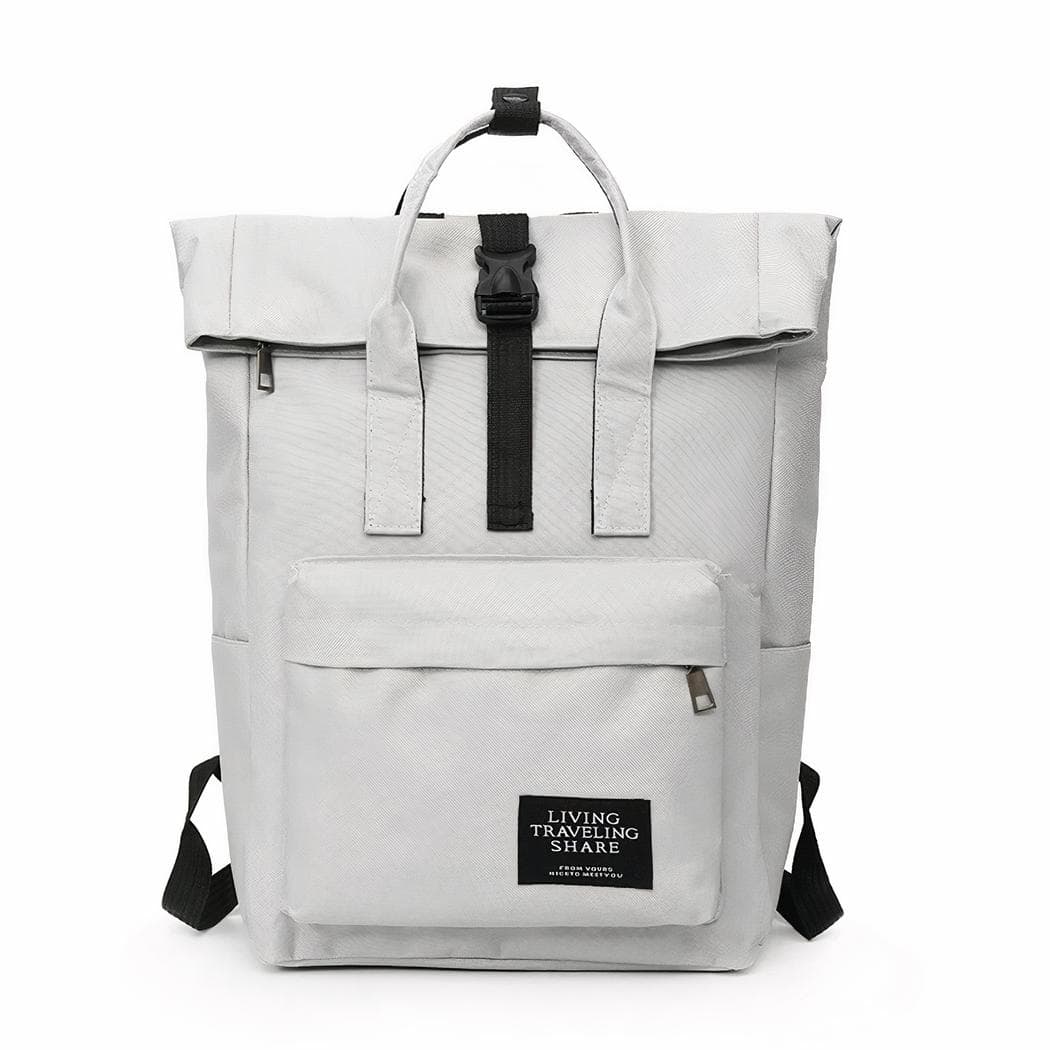 Sac Ă dos d'ordinateur rolltop pour femme - blanc