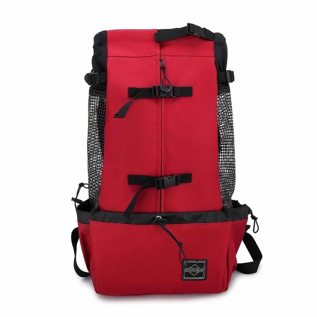 Sac à dos pour chien avec ouverture - rouge,m