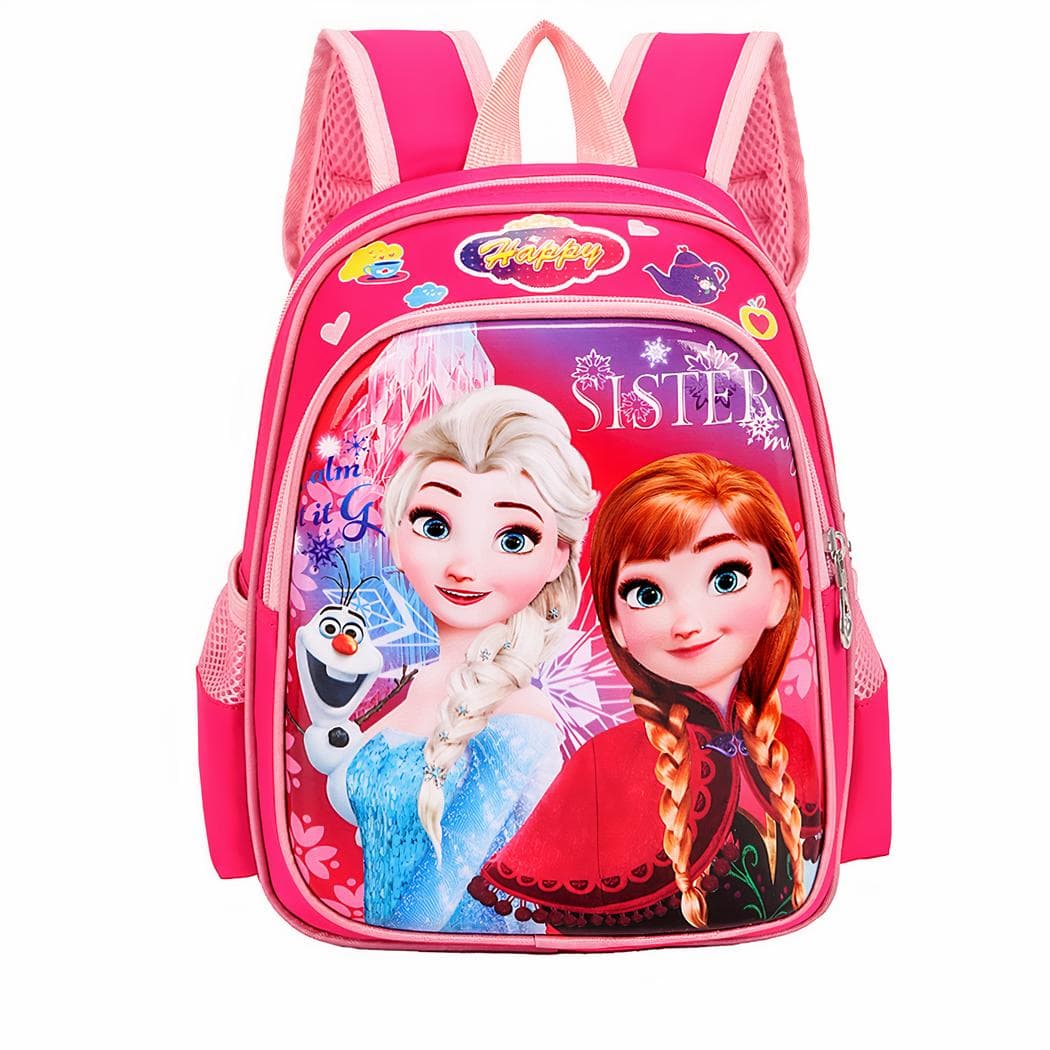 Sac à dos princesse Anna et Elsa Reine des neiges - rouge
