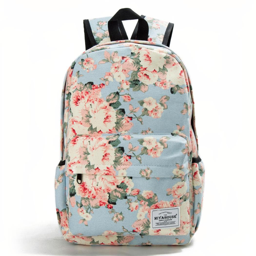 Sac à dos d'école avec joli motif pour filles - rose