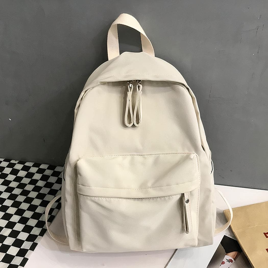 Sac à dos en toile à la mode pour femme - blanc