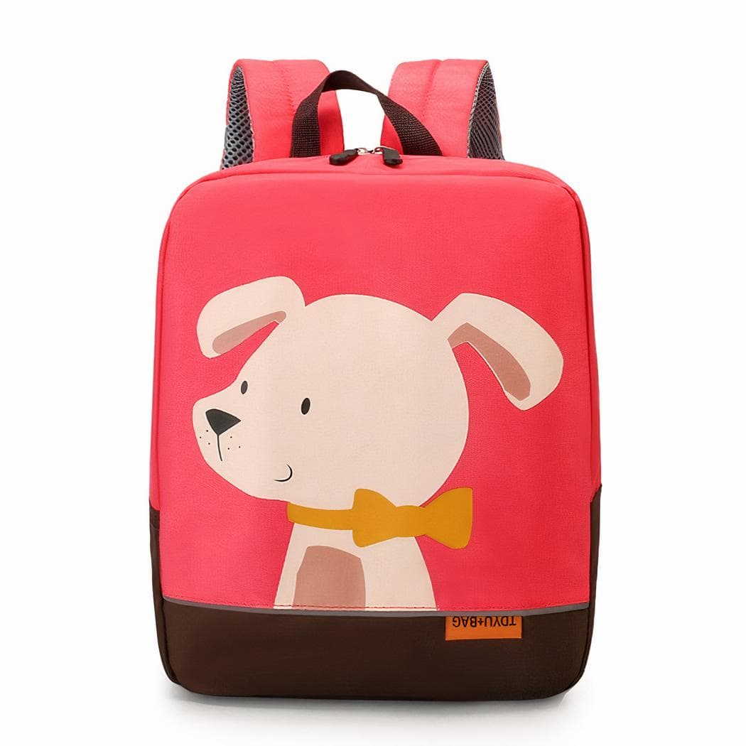 Sac à dos pour enfants illustré d'un adorable animal coloré - orange