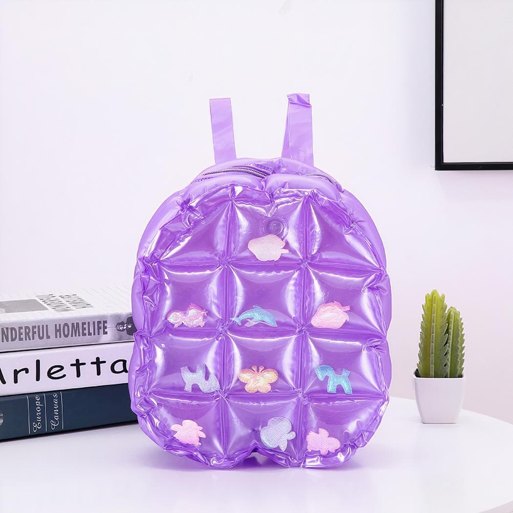 Sac à dos gonflable parfait pour la rentrée en maternelle - violet
