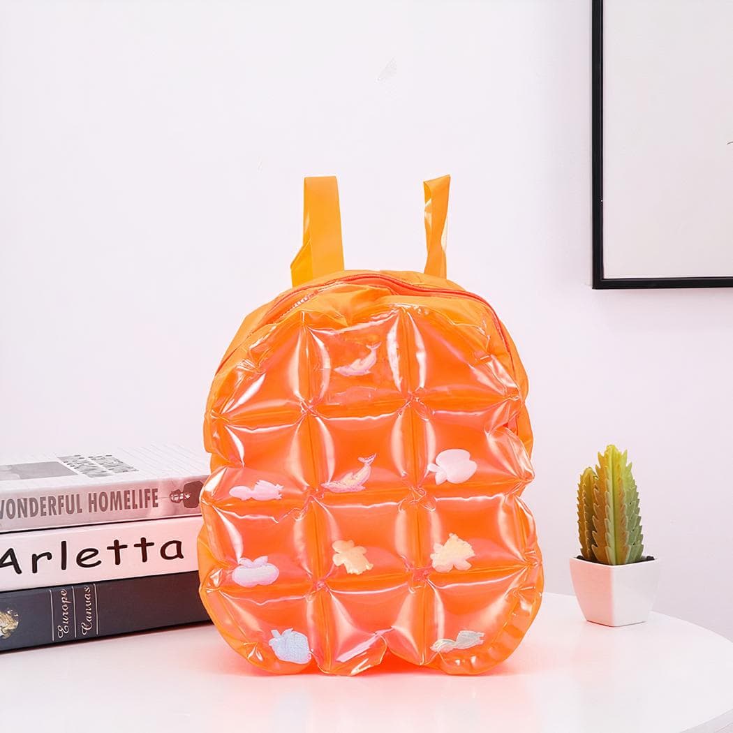 Sac à dos gonflable parfait pour la rentrée en maternelle - orange