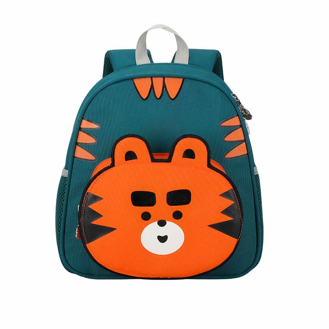 Sac à dos de maternelle tigre coloré - vert