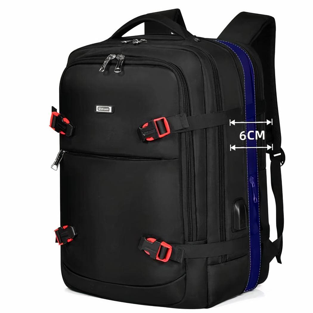 Sac à dos d'ordinateur grande capacité extensible moderne - noir