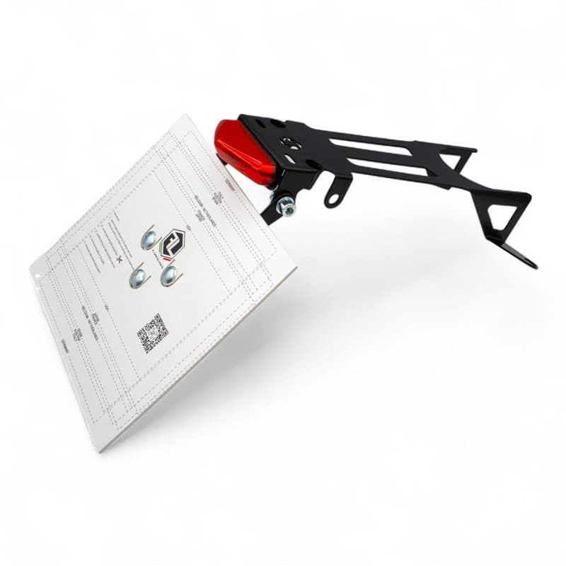 Sherco-Compatible - Retractable Plateholder - Black - Fits on Sherco SE/SM/SEF 2017-24