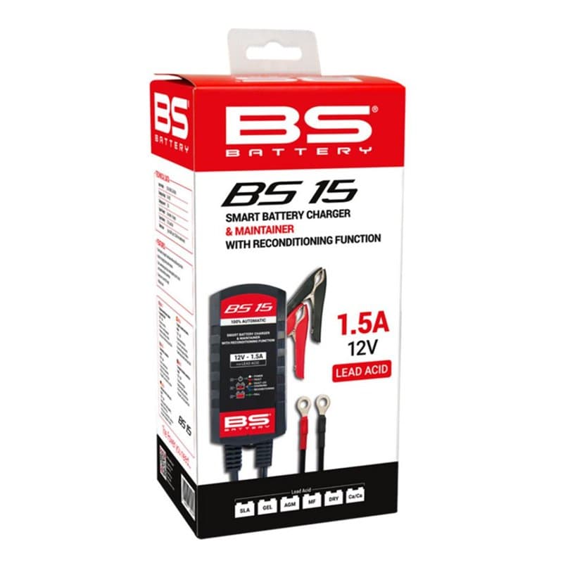 BS Battery BS15 Battery Charger & Maintainer – 12V / 1.5A