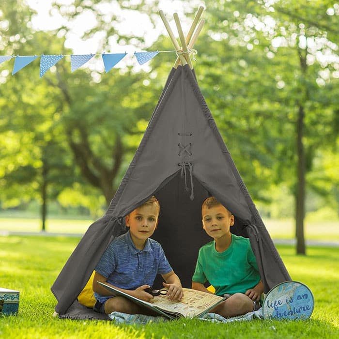 Tente tipi pour enfant - Alba Gris-SUNNY