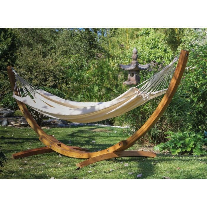 Support de hamac bois Mélèze - Arc - L.3,21 x l.1,20 m-PROLOISIRS
