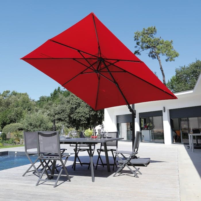 Parasol déporté inclinable - NH - L.3 x l.3 m-PROLOISIRS