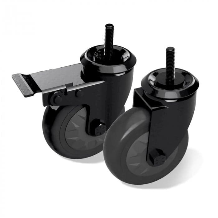 Boîte de 2 roulettes compatibles Table ou Chariot Big Green Egg L,XL, XXL-BIG GREEN EGG