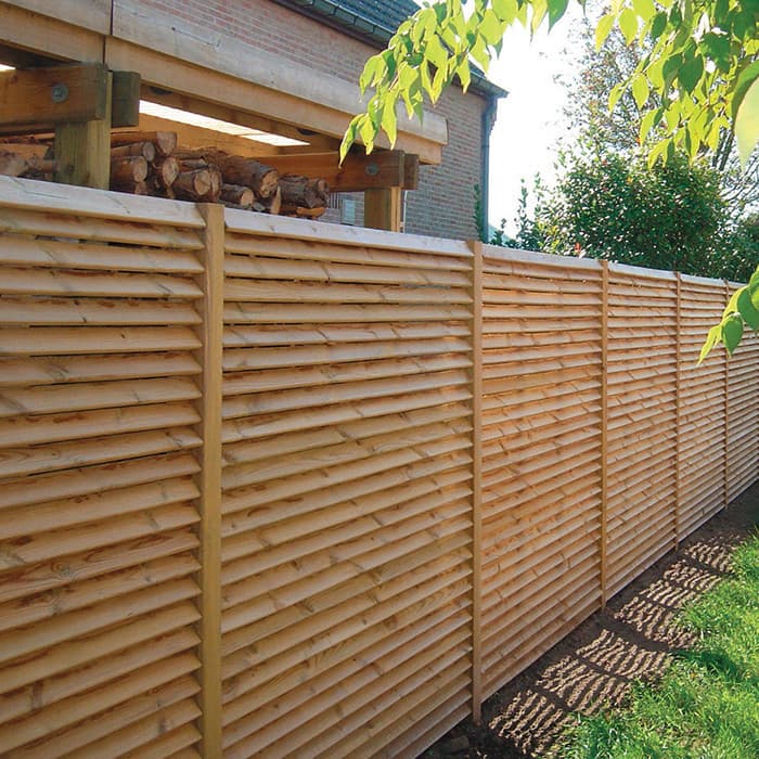 Panneau d'occultation - LAMELLO - Pin Autoclavé - 178 x 180 cm-EXTERIOR LIVING