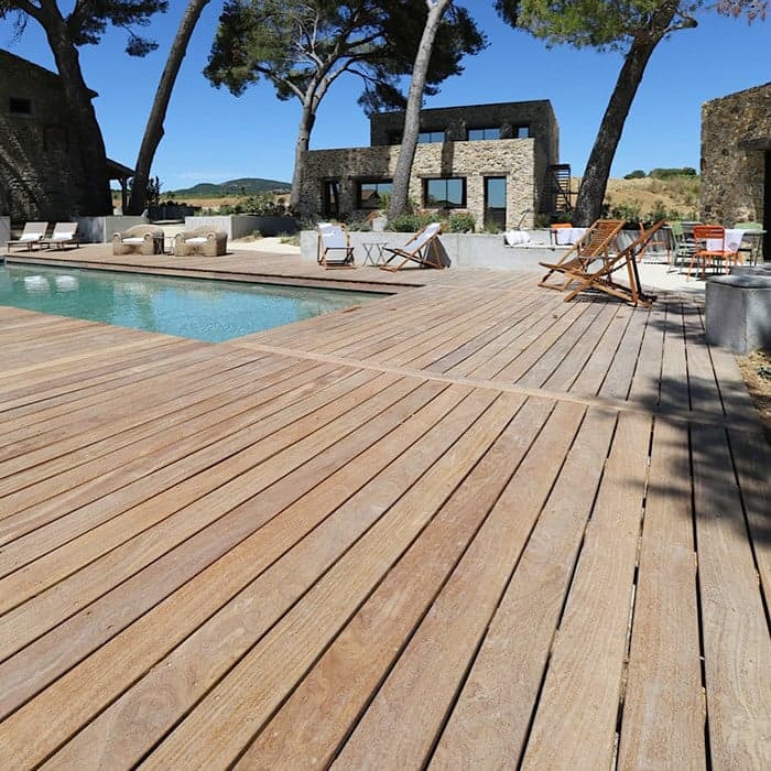 Lame terrasse bois exotique - CUMARU - LISSE - Ep.21 mm / l.145 mm - Petites longueurs-NATURE BOIS CONCEPT