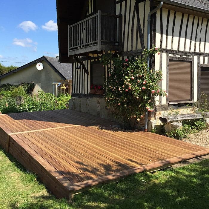 Lame terrasse - PIN BRUN - AB STRIÉE - Ep.27 mm / l.145 mm / L.4,20 m-NATURE BOIS CONCEPT