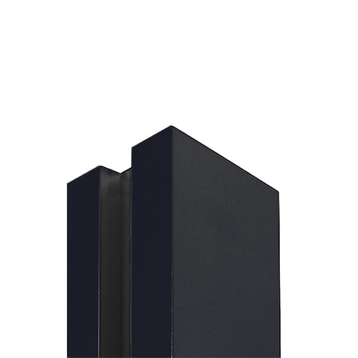 Poteau aluminium NOIR - Intermédiaire - Clôture Palissade - 70 x 70 x 2700 mm - Rainure 30 mm-EXTERIOR LIVING