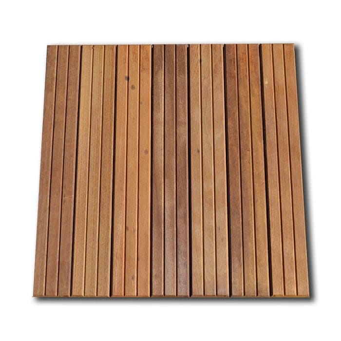 Caillebotis bois exotique - ITAUBA - Strié - 500 x 500 x 38 mm-NATURE BOIS CONCEPT