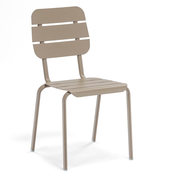 Chaise de jardin empilable aluminium - Alicante - L.55 x l.42 x H.85 cm-EZEIS