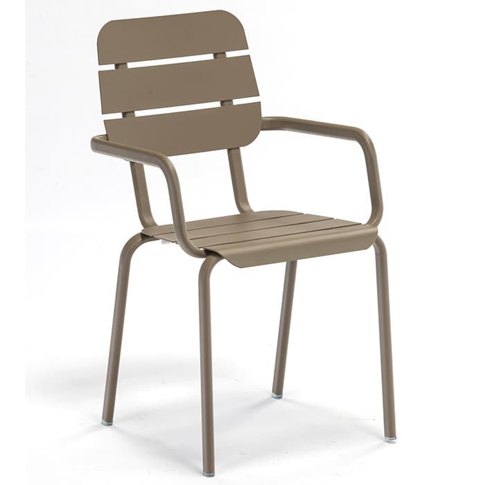 Fauteuil de jardin empilable aluminium - Alicante L.55 x l.50 x H.85 cm-EZEIS