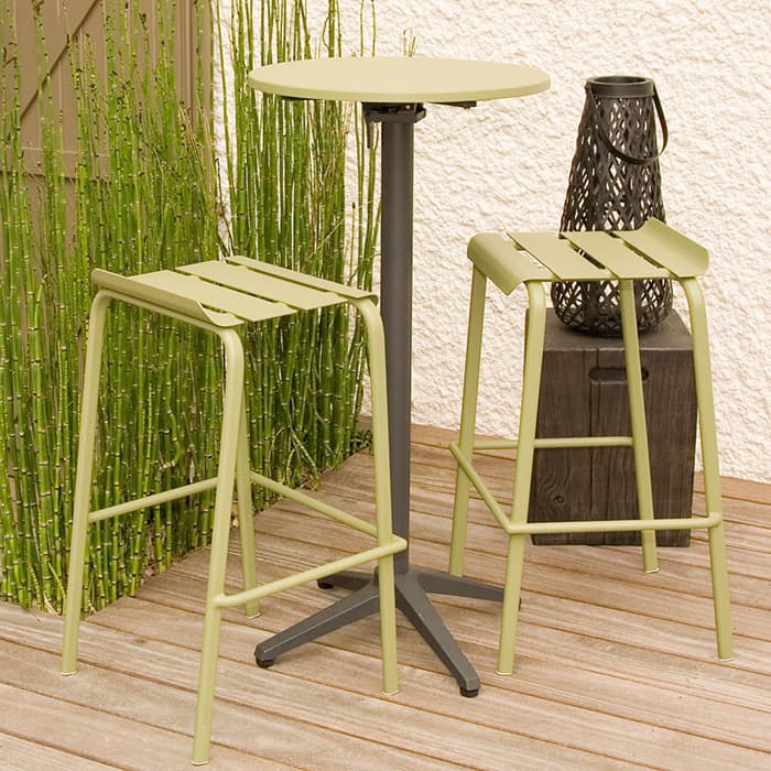 Mange debout rond aluminium - Alicante - L.55 x l.55 x H.107 cm-EZEIS