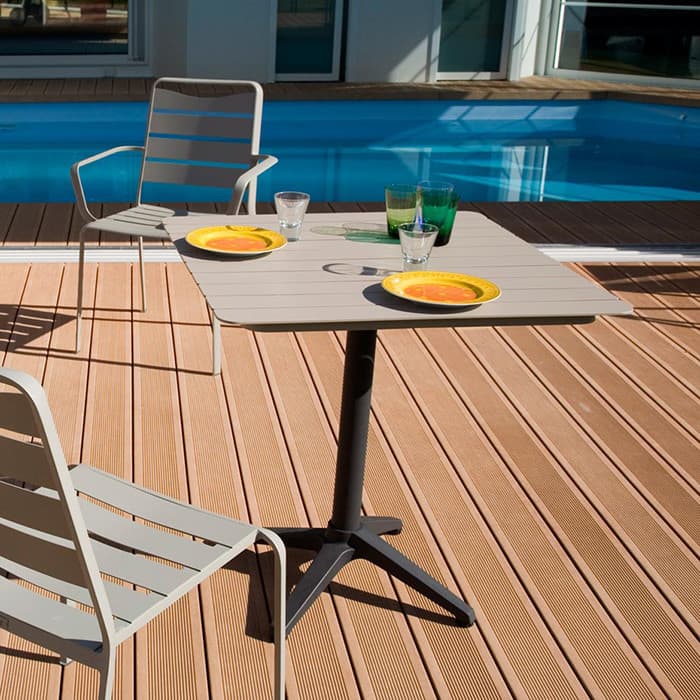 Table bistro Aluminium - Spring - L.67 x l.67 x H.75 cm - 2 personnes-EZEIS