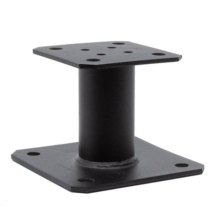 Pied de poteau fixe - Platine noire 100 x 100 mm - SIMPSON-SIMPSON STRONG-TIE