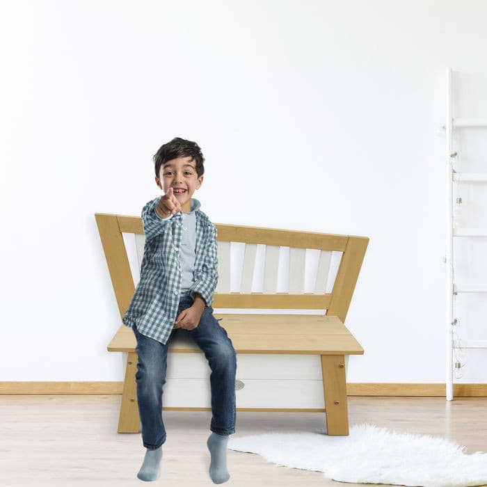 Banc de rangement en bois - Corky-AXI