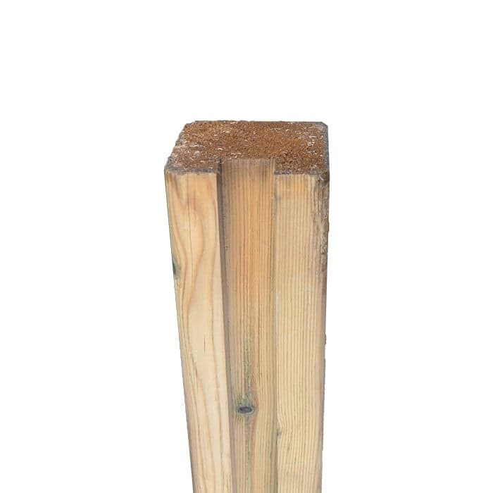 Poteau Extrémité - Clôture Palissade Bois - 90 x 90 x 2400 mm - Rainure 36 mm-NATURE BOIS CONCEPT