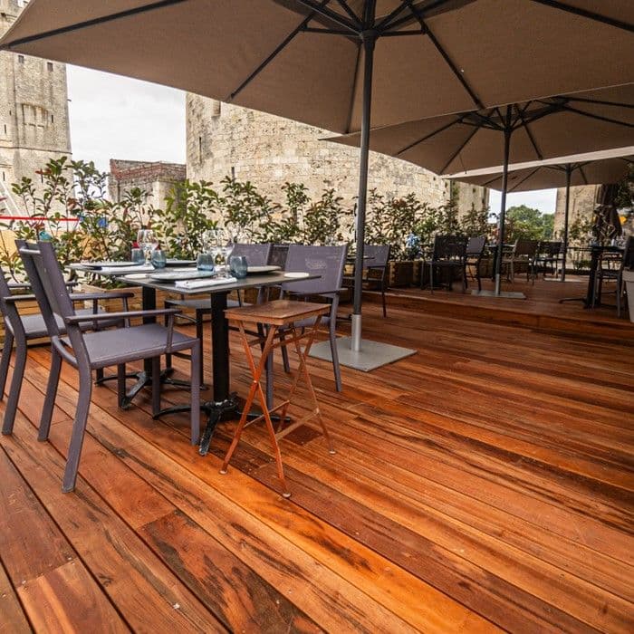 Lame terrasse bois exotique - MUIRACATIARA / TIGER WOOD - LISSE - Ep.21 mm / l.145 mm - Petites longueurs-NATURE BOIS CONCEPT