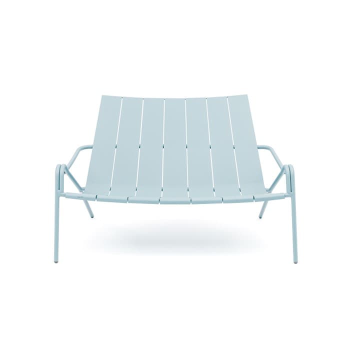 Fauteuil large de jardin empilable aluminium - Fléole - L.101 x l.135 x H.84 cm-EZEIS